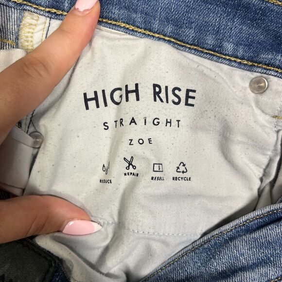Lucky Brand High Rise Zoe Straight Leg Denim Jeans Size 10/30L Womens 28x30 - Picture 6 of 14